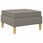 vidaXL Pouf avec Rangement Taupe Tissu