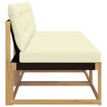 vidaXL Sofa de milieu extérieur Bois d'Acacia Massif Blanc