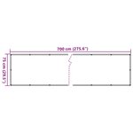 vidaXL Écran d'intimité de balcon blanc 700x75 cm PVC