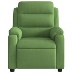 vidaXL Fauteuil inclinable électrique vert clair velours