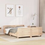 vidaXL Cadre de lit sans matelas 120x190 cm bois de pin massif