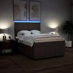 vidaXL Sommier à lattes de lit avec matelas Marron foncé 160x200 cm