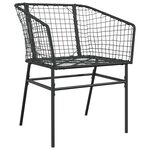 vidaXL Ensemble à manger de jardin 5 Pièces noir résine tressée verre