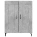 vidaXL Buffet gris béton 69 5x34x90 cm bois d'ingénierie