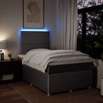 vidaXL Sommier à lattes de lit avec matelas Taupe 120x200 cm Tissu