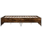 vidaXL Cadre de lit sans matelas chêne fumé 135x190 cm