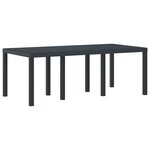 vidaXL Table de jardin pour repas Anthracite 200 x 100 x 73 cm