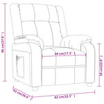 vidaXL Fauteuil de massage Taupe Tissu
