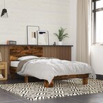 vidaXL Cadre de lit sans matelas chêne fumé 75x190 cm