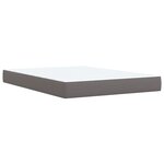 vidaXL Sommier à lattes de lit avec matelas Gris 140x200 cm Similicuir
