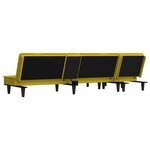 vidaXL Canapé-lit en forme de L jaune 255x140x70 cm velours