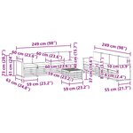 vidaXL Ensemble de canapés d'extérieur 9 pc Naturel et Crème