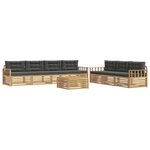 vidaXL Ensemble de canapés d'extérieur 8 pc Blanc et anthracite