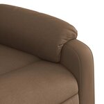 vidaXL Fauteuil inclinable électrique Marron Tissu