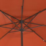 vidaXL Parasol de jardin Rouge  Noir 295 x 295 x 245 cm