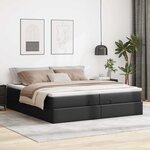 VidaXL Cadre de lit ottoman avec matelas noir 200x200 cm similicuir