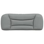 vidaXL Coussin de tête de lit Hvar gris clair 100 cm tissu