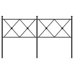 vidaXL Tête de lit de remplacement métal noir 160 cm