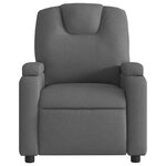 vidaXL Fauteuil inclinable de massage gris foncé tissu