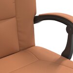 vidaXL Fauteuil inclinable de bureau Marron Similicuir