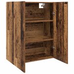 vidaXL Armoire Murale 2 Pièces Bois ancien 69 5 x 34 x 90 cm