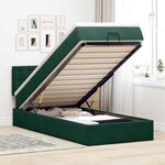 vidaXL Cadre de lit ottoman avec matelas vert foncé 80x200 cm velours