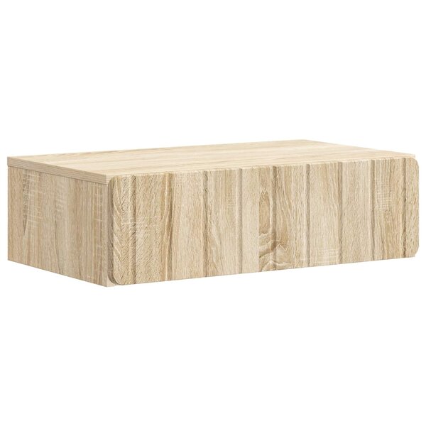 vidaXL Table d'appoint murale Chêne Sonoma 59 x 34 5 x 17 cm