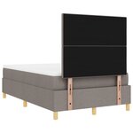 vidaXL Lit boxspring avec matelas taupe petit double tissu