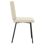 vidaXL Chaises à manger lot de 4 crème similicuir