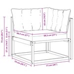 vidaXL Canapé d'angle extérieur Bois d'Acacia Massif Blanc