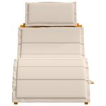 vidaXL Chaise longue 2 Pièces Blanc 184 x 55 x 64cm Bois d'acacia massif