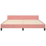 vidaXL Cadre de lit sans matelas rose 160x200 cm velours