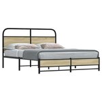 vidaXL Cadre de lit sans matelas 150x200 cm chêne sonoma