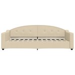 vidaXL Lit de jour avec matelas crème 90x200 cm tissu