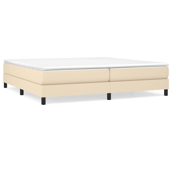 vidaXL Cadre de lit Crème 200 x 200 cm Tissu