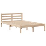 vidaXL Lit bibliothèque sans matelas 135x190 cm bois de pin massif