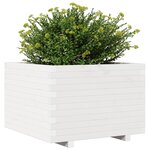 vidaXL Jardinière blanc 70x70x49 5 cm bois de pin massif