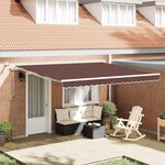 vidaXL Auvent rétractable automatique avec LED marron 400x300 cm