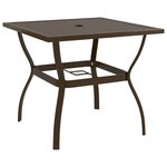 vidaXL Table de jardin Marron 81 5x81 5x72 cm Acier