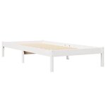 vidaXL Lit bibliothèque sans matelas blanc 75x190cm bois de pin massif