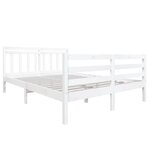 vidaXL Cadre de lit sans matelas blanc bois massif 140x190 cm