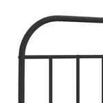 vidaXL Cadre de lit métal sans matelas avec pied de lit noir 107x203cm