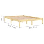 vidaXL Cadre de lit bois de pin massif 160x200 cm