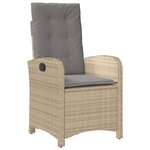 vidaXL Ensemble à manger de jardin coussins 4 Pièces beige résine tressée