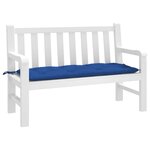 vidaXL Coussin de banc de jardin bleu 120x50x7 cm tissu oxford