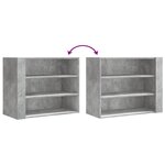 vidaXL Armoire murale gris béton 75x35x60 cm bois d'ingénierie