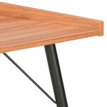 Bureau table poste de travail meuble d'ordinateur informatique étude 90 x 50 x 79 cm brun 02_0023868