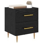 vidaXL Cabinet de chevet avec tiroir Chêne noir 40 x 35 x 47 5 cm