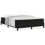 vidaXL Lit boxspring avec matelas Noir 160 x 200 cm Velours