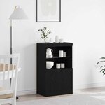 vidaXL Buffet Noir 60 x 37 x 100 cm Bois d'ingénierie